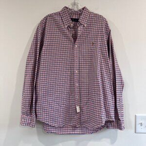 Polo Ralph Lauren Classic Fit Long Sleeve B-Down Shirt check Pattern XL NWT